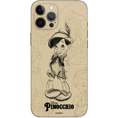Disney Pinocchio Sketches Portrait iPhone 12 Pro Max Skin