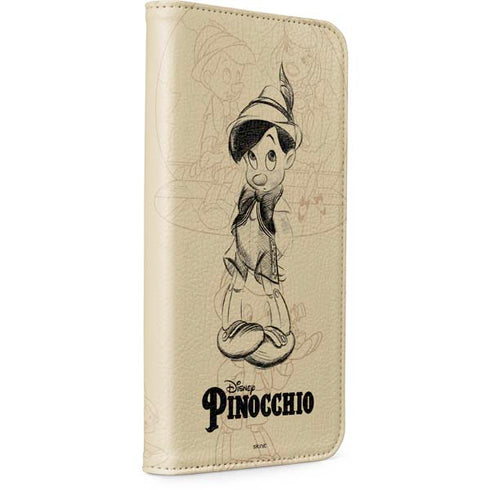 Disney Pinocchio Sketches Portrait iPhone 13 Folio Case