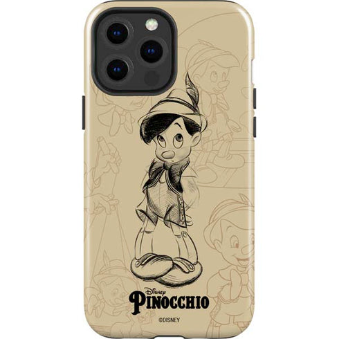 Disney Pinocchio Sketches Portrait iPhone 13 Pro Max Impact Case