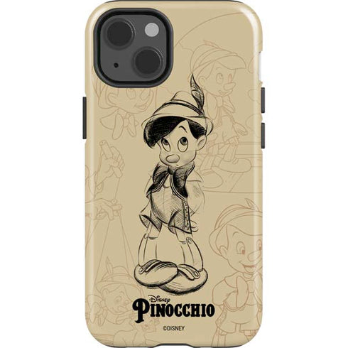 Disney Pinocchio Sketches Portrait iPhone 14 Impact Case