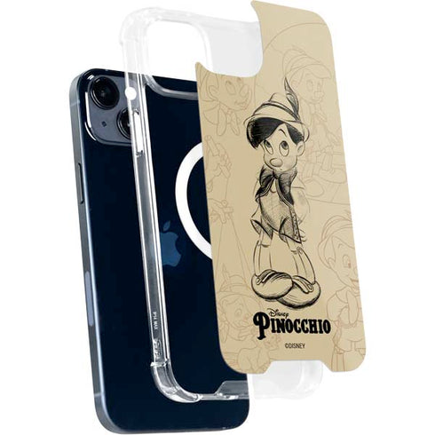 Disney Pinocchio Sketches Portrait iPhone 14 Plus MagSafe Case