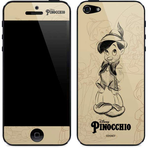 Disney Pinocchio Sketches Portrait iPhone 5/5s/5SE Skin