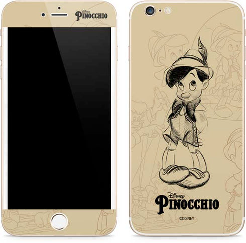 Disney Pinocchio Sketches Portrait iPhone 6/6s Plus Skin