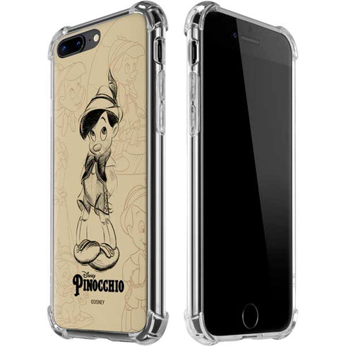 Disney Pinocchio Sketches Portrait iPhone 7/8 Plus Clear Case