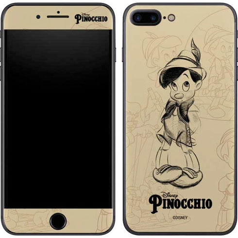 Disney Pinocchio Sketches Portrait iPhone 7 Plus Skin