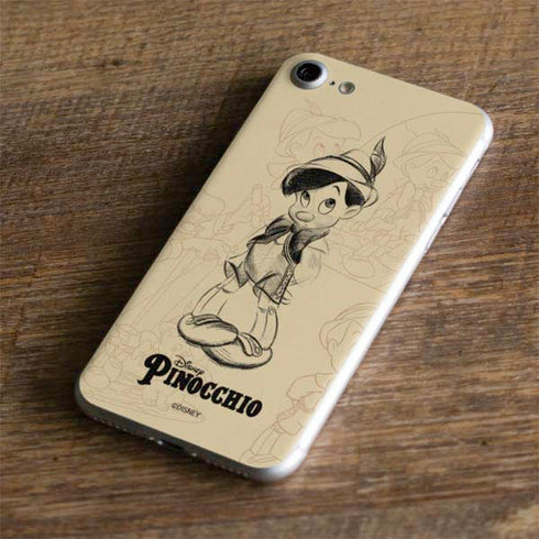 Disney Pinocchio Sketches Portrait iPhone 7 Skin