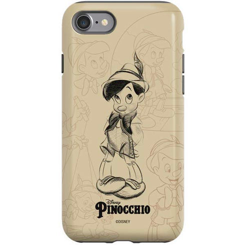 Disney Pinocchio Sketches Portrait iPhone SE (2nd & 3rd Gen) Pro Case