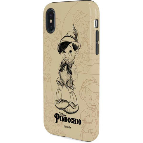 Disney Pinocchio Sketches Portrait iPhone X Pro Case
