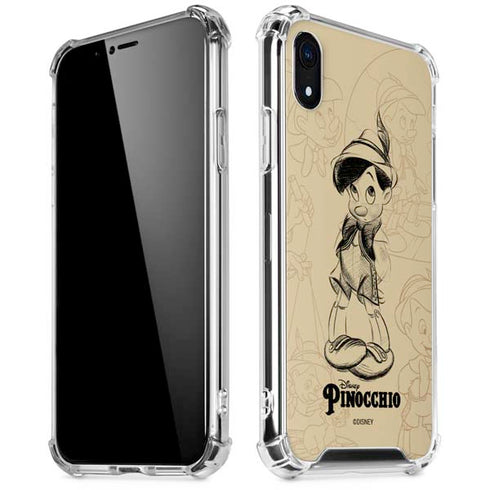 Disney Pinocchio Sketches Portrait iPhone XR Clear Case