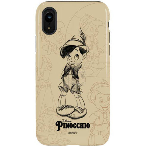 Disney Pinocchio Sketches Portrait iPhone XR Pro Case
