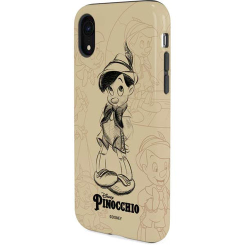 Disney Pinocchio Sketches Portrait iPhone XR Pro Case