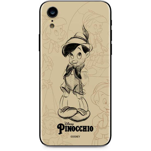 Disney Pinocchio Sketches Portrait iPhone XR Skin