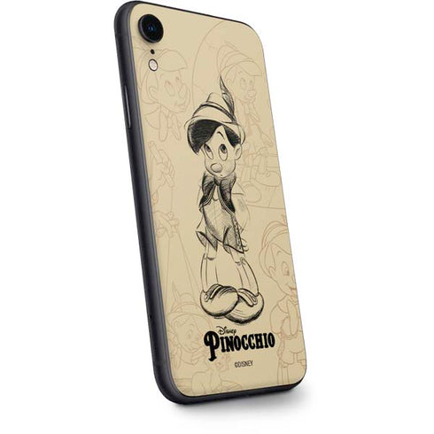 Disney Pinocchio Sketches Portrait iPhone XR Skin