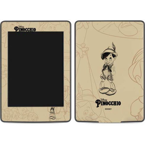Disney Pinocchio Sketches Portrait Amazon Kindle Skin
