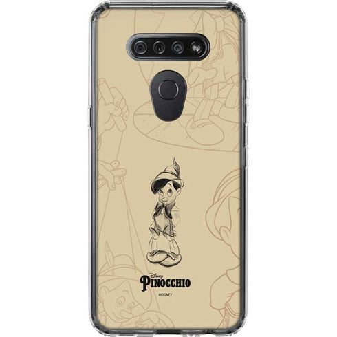 Disney Pinocchio Sketches Portrait LG K51/Q51 Clear Case