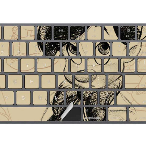 Disney Pinocchio Sketches Portrait Magic Keyboard with Numeric Keypad Skin