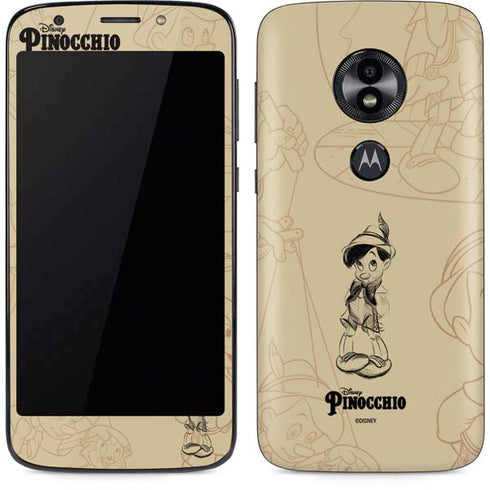 Disney Pinocchio Sketches Portrait Moto E5 Play Skin