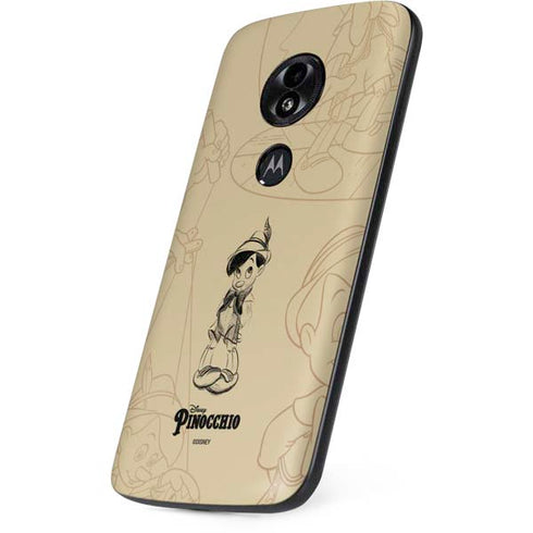 Disney Pinocchio Sketches Portrait Moto E5 Play Skin