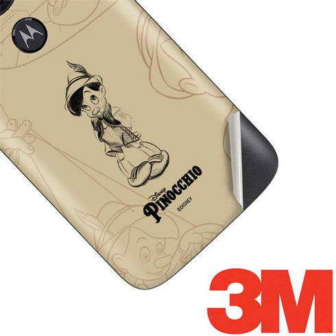 Disney Pinocchio Sketches Portrait Moto E5 Play Skin