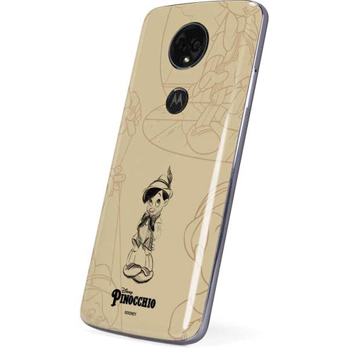 Disney Pinocchio Sketches Portrait Moto E5 Plus Skin