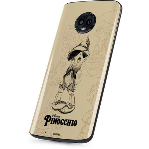 Disney Pinocchio Sketches Portrait Moto G6 Skin