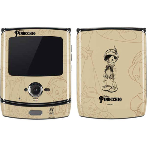 Disney Pinocchio Sketches Portrait Motorola RAZR Skin