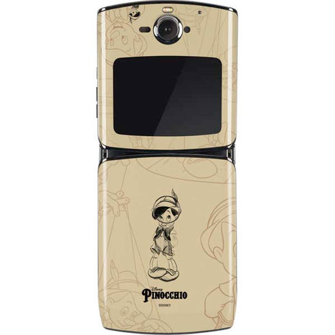 Disney Pinocchio Sketches Portrait Motorola RAZR Skin