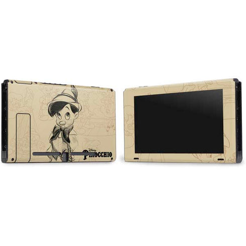 Disney Pinocchio Sketches Portrait Nintendo Switch Bundle Skin