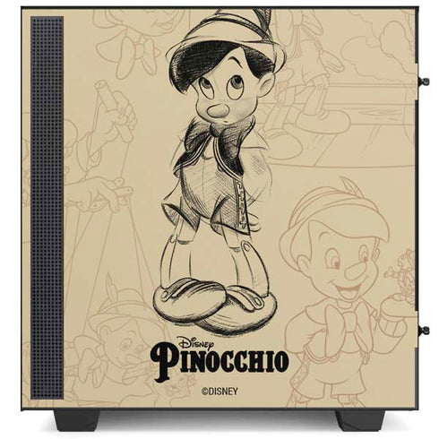Disney Pinocchio Sketches Portrait NZXT H510 Compact ATX Mid-Tower Case Skin