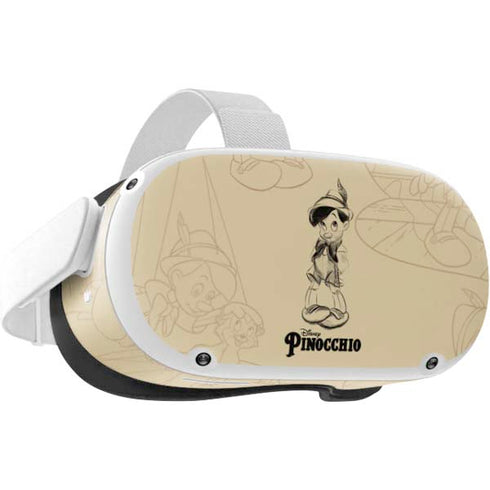 Disney Pinocchio Sketches Portrait Oculus Quest 2 Skin
