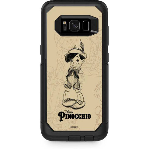 Disney Pinocchio Sketches Portrait Otterbox Commuter Galaxy Skin