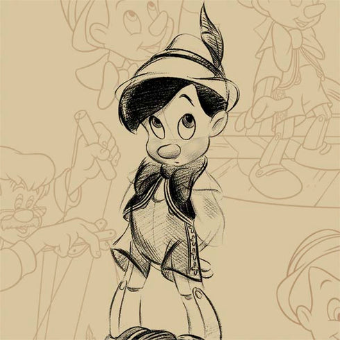 Disney Pinocchio Sketches Portrait Otterbox Commuter Galaxy Skin