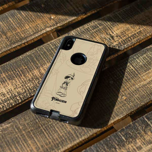 Disney Pinocchio Sketches Portrait Otterbox Commuter iPhone Skin