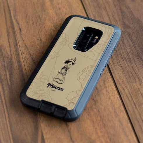 Disney Pinocchio Sketches Portrait Otterbox Defender Galaxy Skin