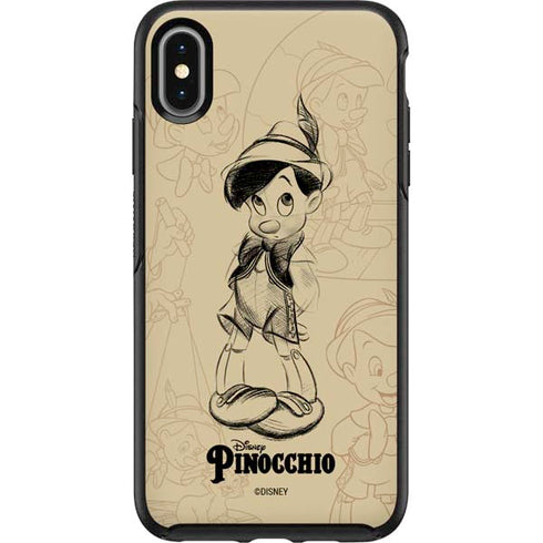 Disney Pinocchio Sketches Portrait Otterbox Symmetry iPhone Skin