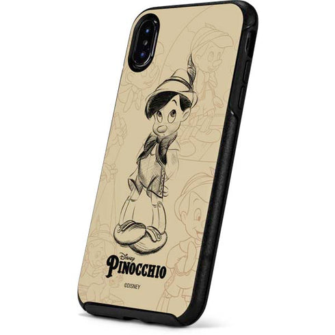 Disney Pinocchio Sketches Portrait Otterbox Symmetry iPhone Skin