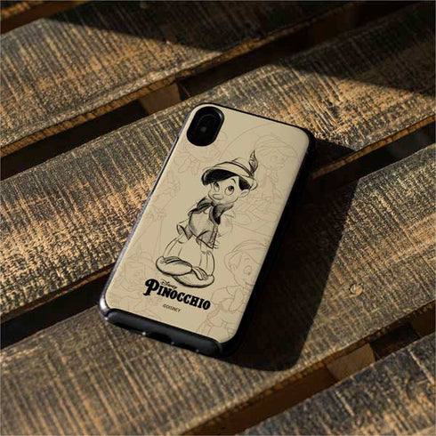 Disney Pinocchio Sketches Portrait Otterbox Symmetry iPhone Skin