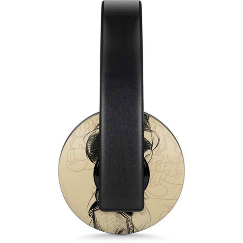 Disney Pinocchio Sketches Portrait PlayStation 4 Gold Wireless Headset Skin