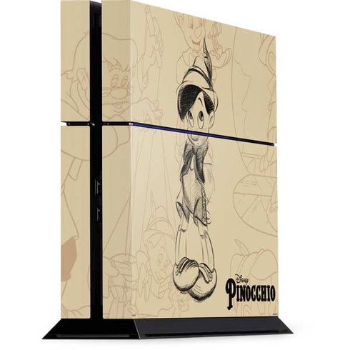 Disney Pinocchio Sketches Portrait PS4 Console Skin