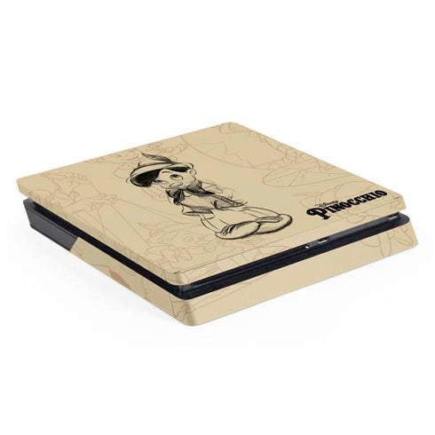 Disney Pinocchio Sketches Portrait PS4 Slim Skin