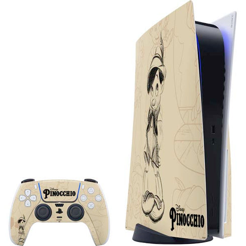 Disney Pinocchio Sketches Portrait PS5 Bundle Skin