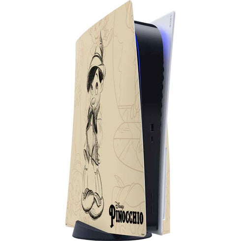 Disney Pinocchio Sketches Portrait PS5 Console Skin