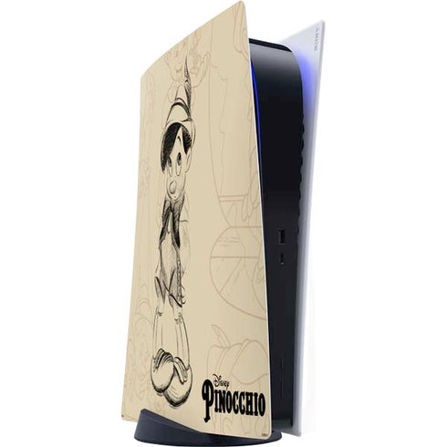 Disney Pinocchio Sketches Portrait PS5 Digital Edition Console Skin