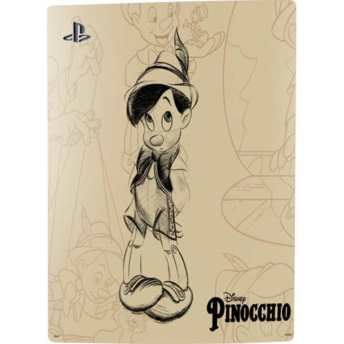Disney Pinocchio Sketches Portrait PS5 Digital Edition Console Skin