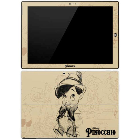 Disney Pinocchio Sketches Portrait Surface Pro 3 Skin