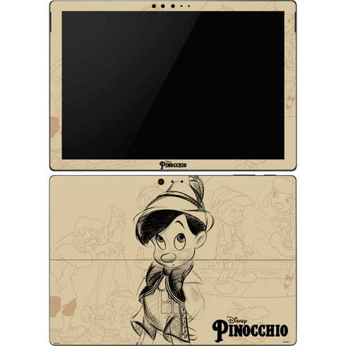 Disney Pinocchio Sketches Portrait Surface Pro 6 Skin