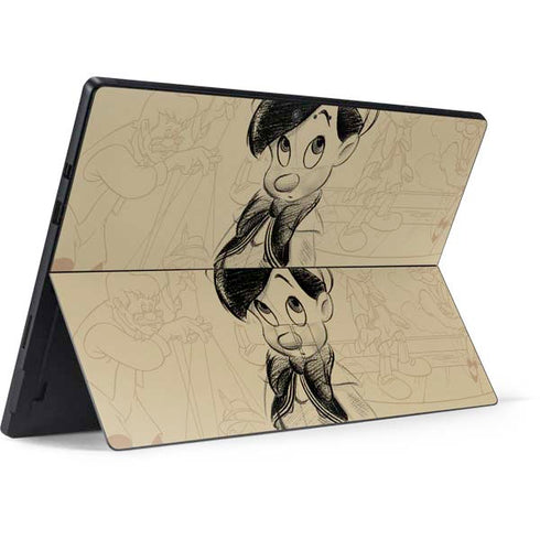 Disney Pinocchio Sketches Portrait Surface Pro 6 Skin