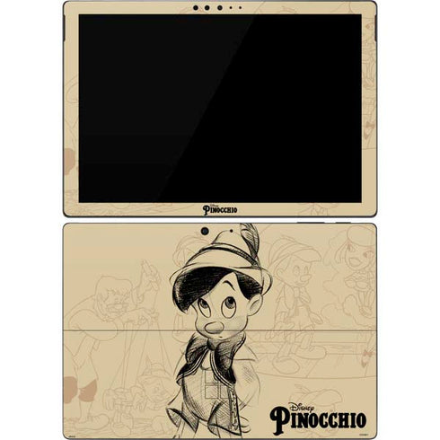 Disney Pinocchio Sketches Portrait Surface Pro 7 Skin