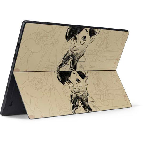 Disney Pinocchio Sketches Portrait Surface Pro 7 Skin