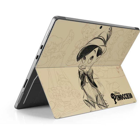 Disney Pinocchio Sketches Portrait Surface Pro 9 Skin